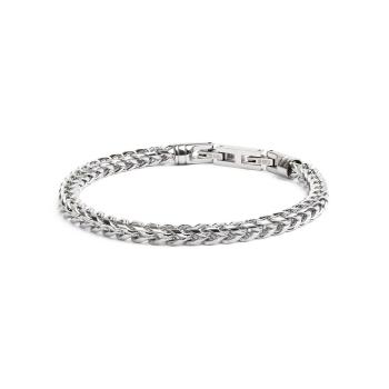 5 mm Fuchsschwanz-Armband aus Edelstahl mit Silber-Finish - Milia Silver